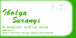 ibolya suranyi business card